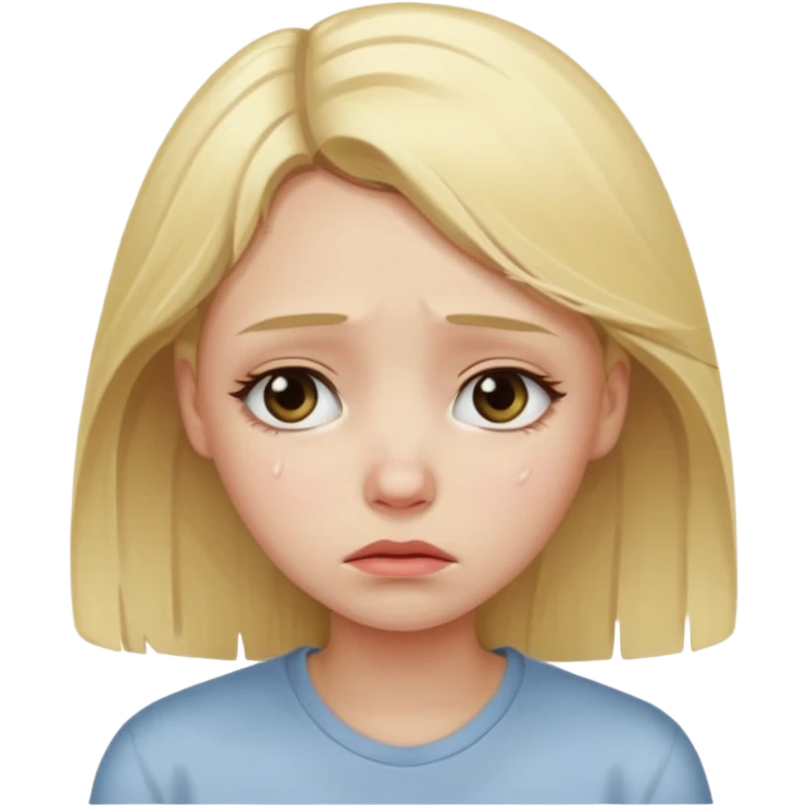 sad girl emoji