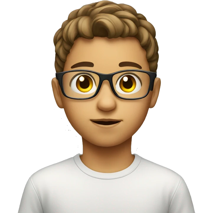 Kid With glass like emoji