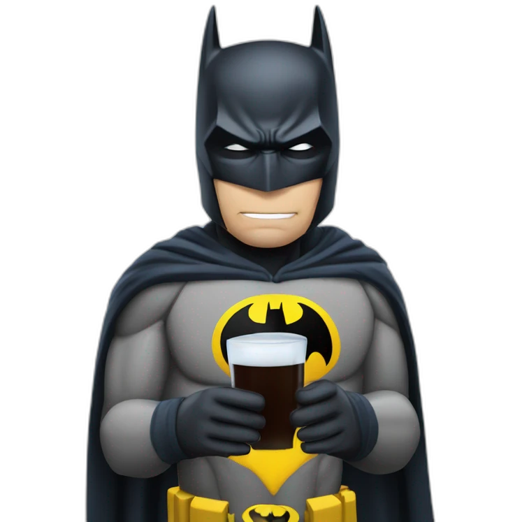 Batman drinking drips emoji