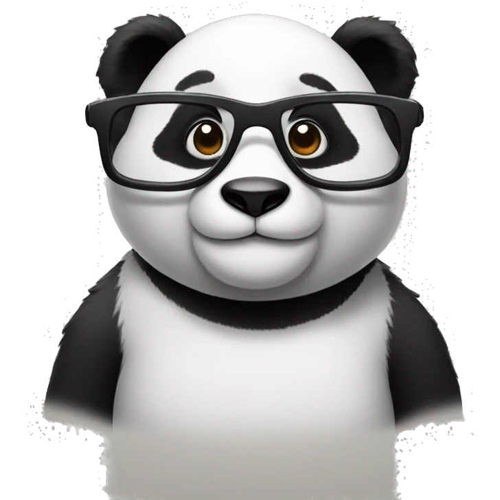 Panda in house and glasses  emoji