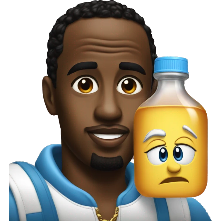 P diddy and baby oil bottle emoji