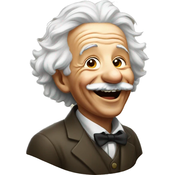 Einstein laughing emoji