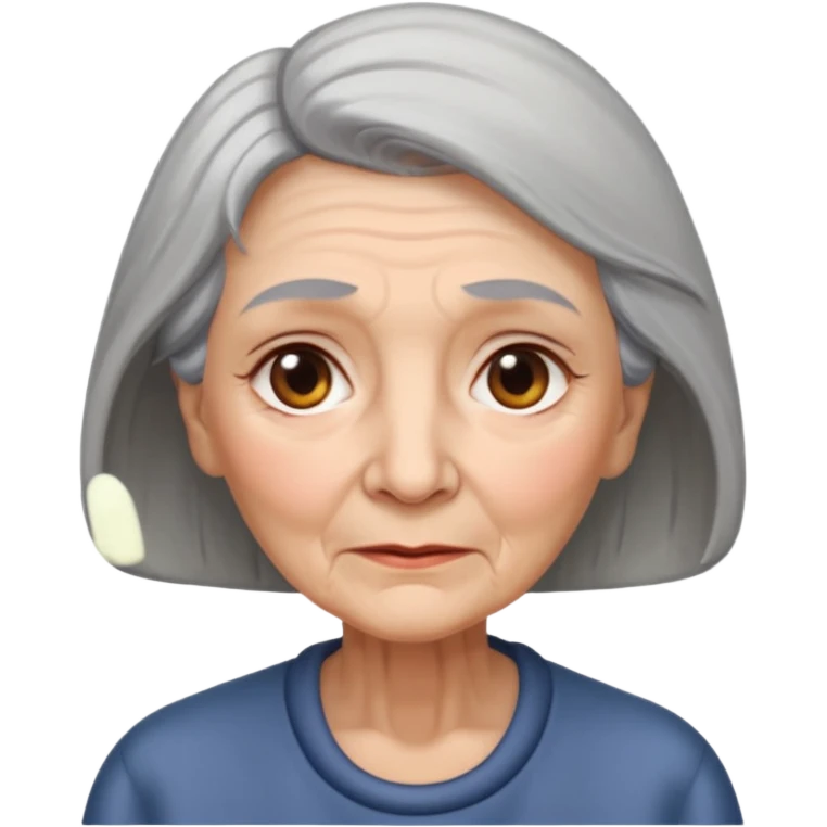 old lady with a longing expression emoji