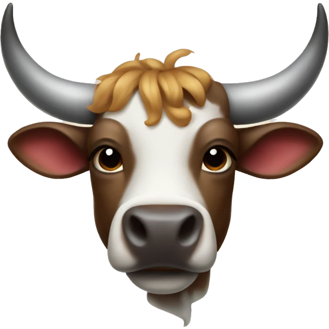 friendly bull with bandana and horns emoji