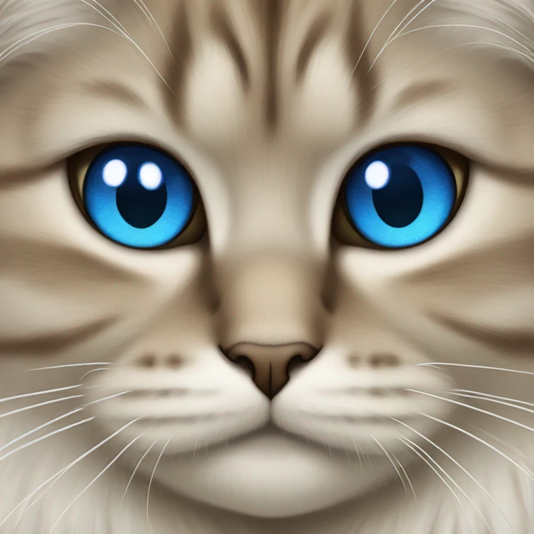 Siberian cat with blue eyes  emoji