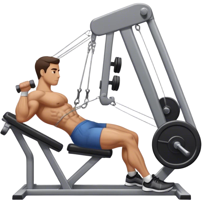side-view man cable-machine tricep-pushdown emoji
