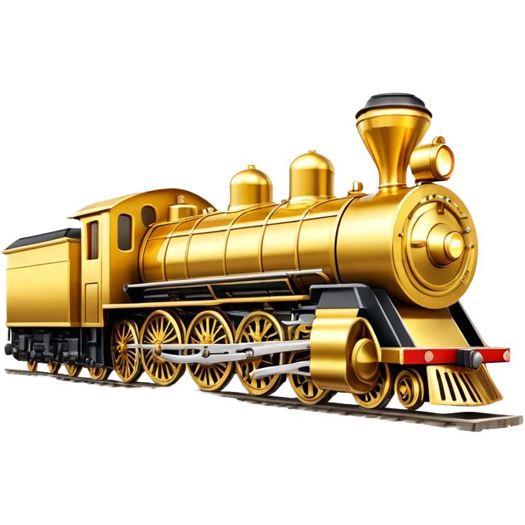 Golden locomotive emoji