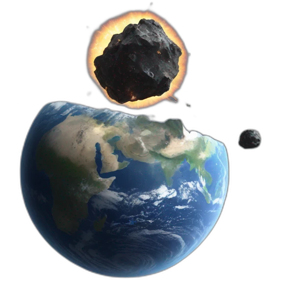 Meteorit collision with the earth emoji