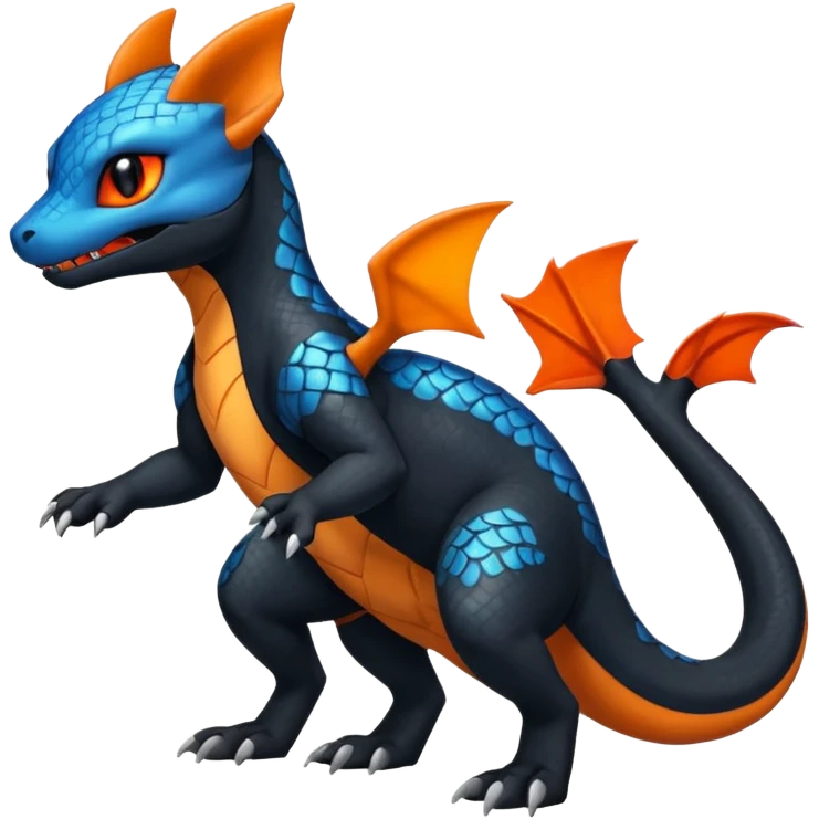 Salandit-Umbreon-Charmeleon-Fakémon-hybrid-creature (full body)  emoji