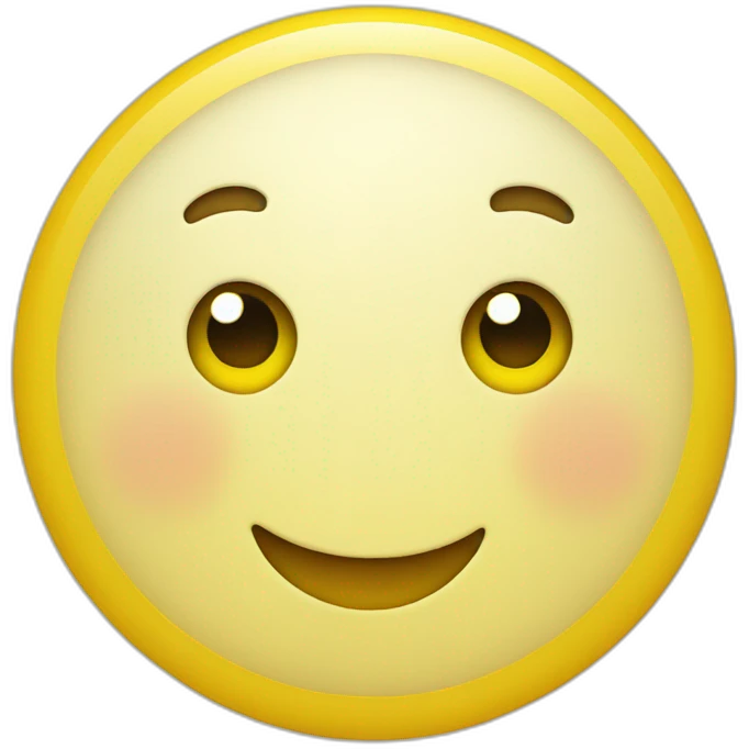 Yellow circle smirking emoji