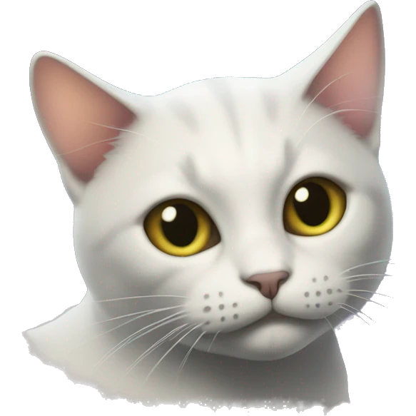 Cat under a Dark iridescent cloud glowing emoji