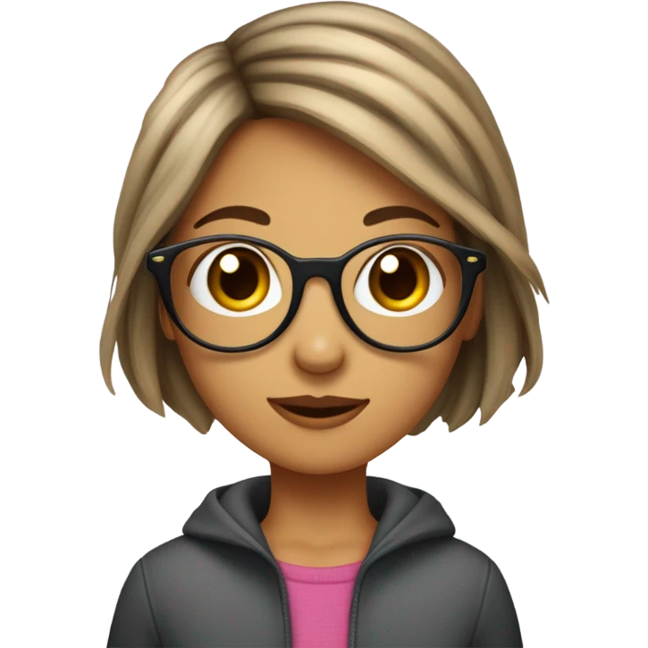 Fille cheveux court brun a lunette a cote d un colibri  emoji