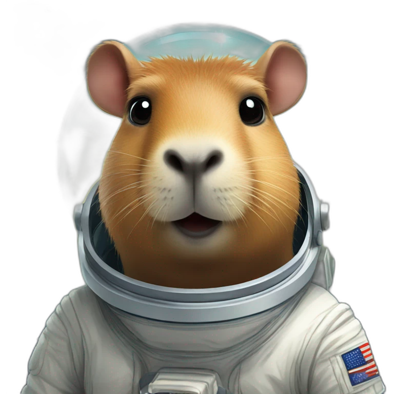 Capybara astronaute emoji