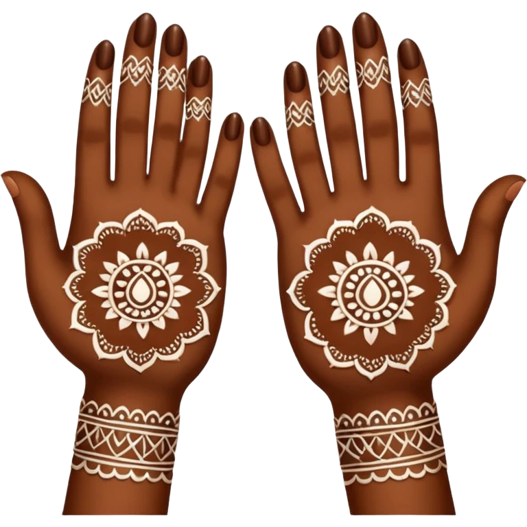 Hands with henna  emoji