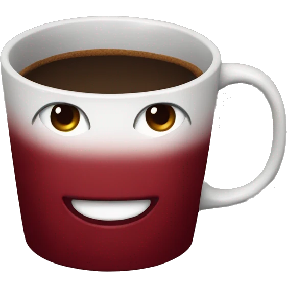 Dark red velvet coffee mug emoji