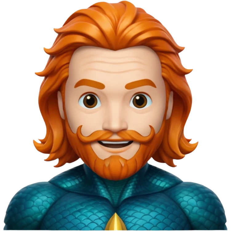 Aquamen happy head face 3d emoji