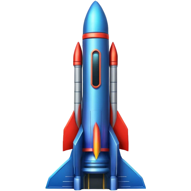 cyberpunk realistic neon rocket-building in space emoji