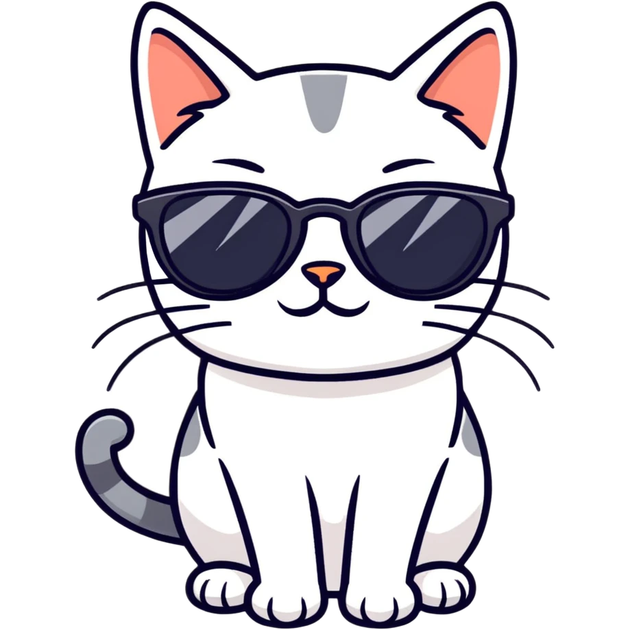 Cat with sunglasses emoji