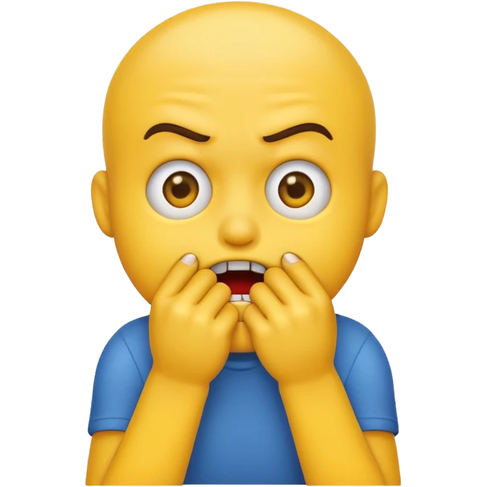 Scared emiji WHO bitting his nails emoji
