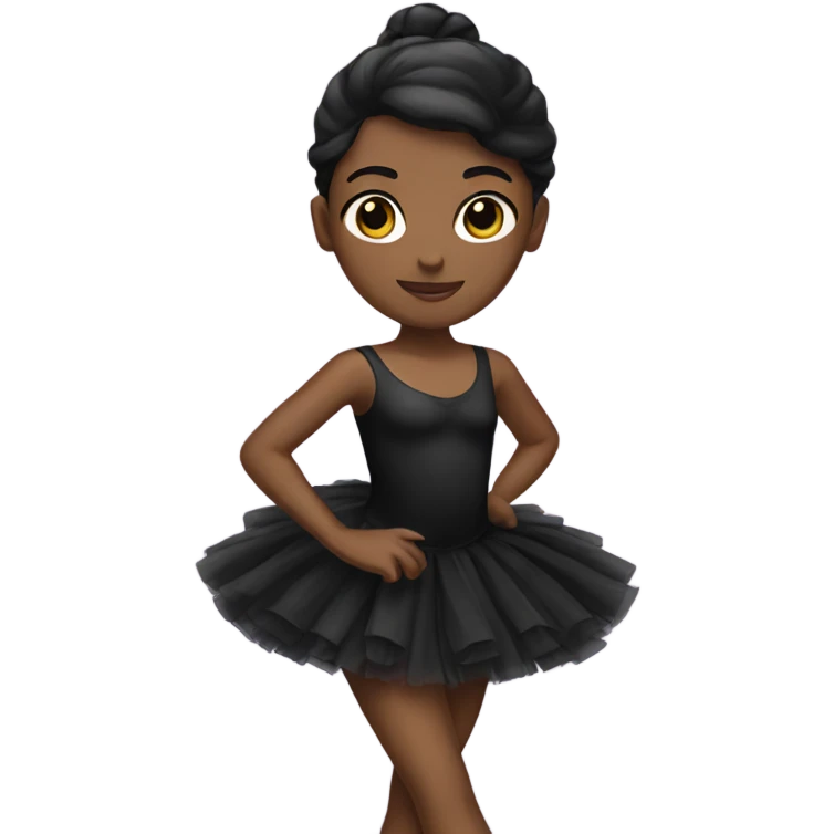 black Ballerina dress black bow emoji