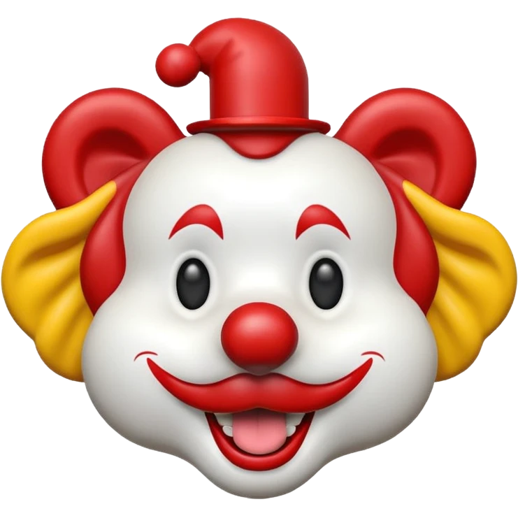 chewing toy for dog, clown emoji