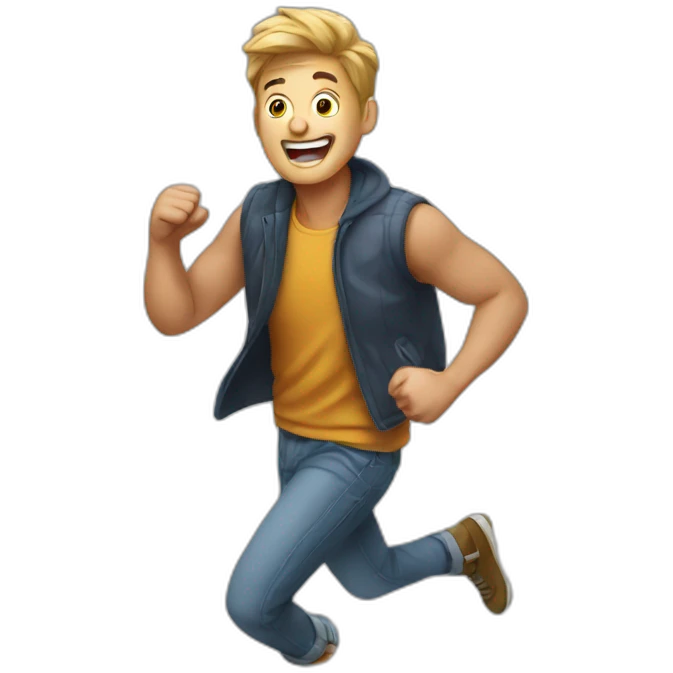 Hyperactive guy emoji
