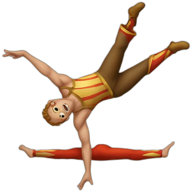 medieval circus acrobat doing a backflip emoji