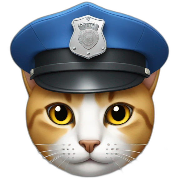 cat in police hat emoji