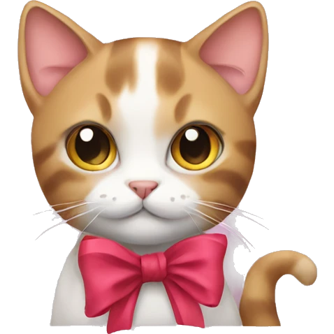 cat with bow emoji