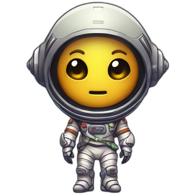 alien astronaut scifi roguelike rpg style inspired by slay the spire digital art emoji