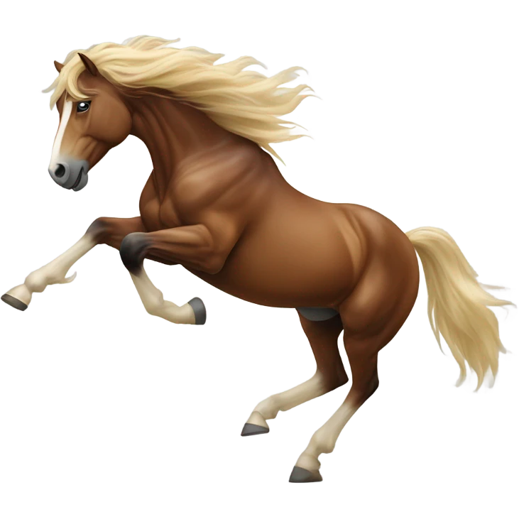 Celebrating horse emoji