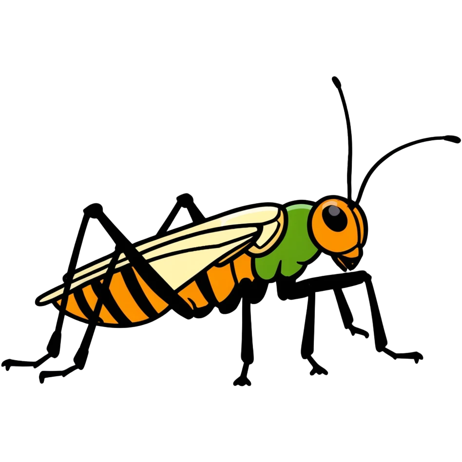 Cricket insect emoji