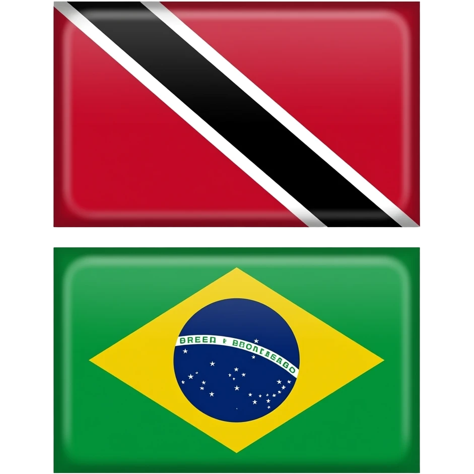 Flag of trinad and brazil emoji