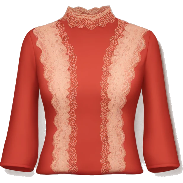 Red top with lace emoji