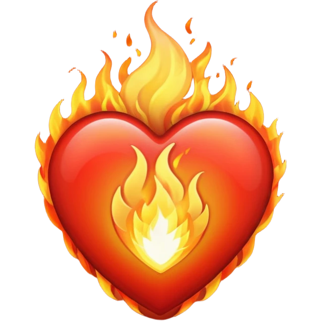 heart with fire emoji