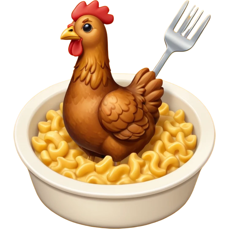 drumstick chicken with mac and cheese on the side emoji