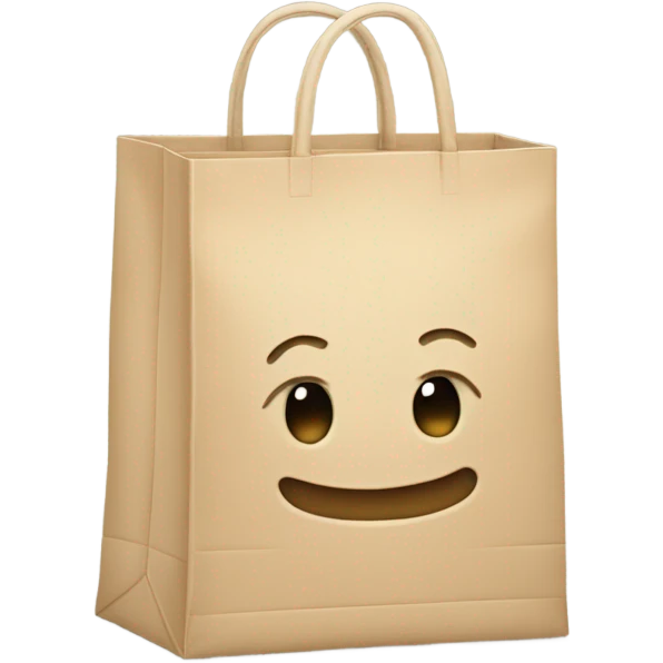 Beige shopping bag emoji
