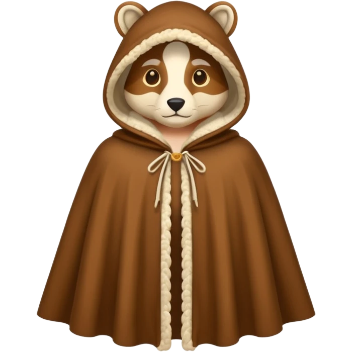 A hooded animal-skin cape lined with warm wool.










 emoji