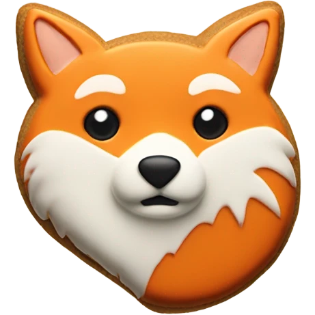 Fox cookie heart emoji