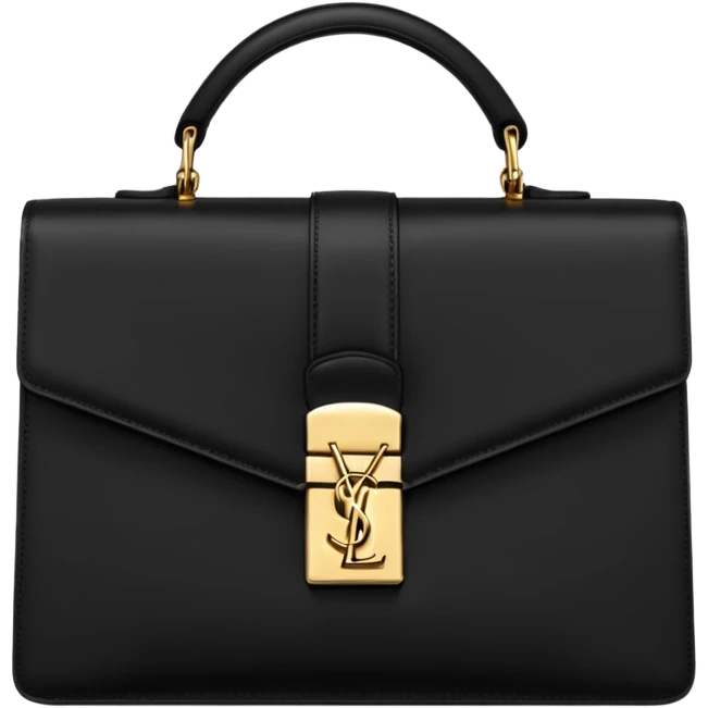 YSL handbag black gold emoji