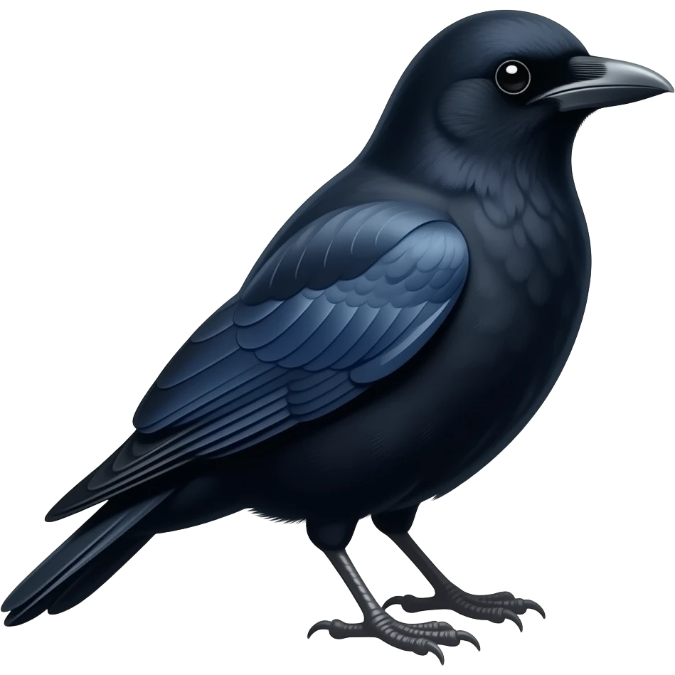 el pajaro igual solo que negro y brille azul emoji