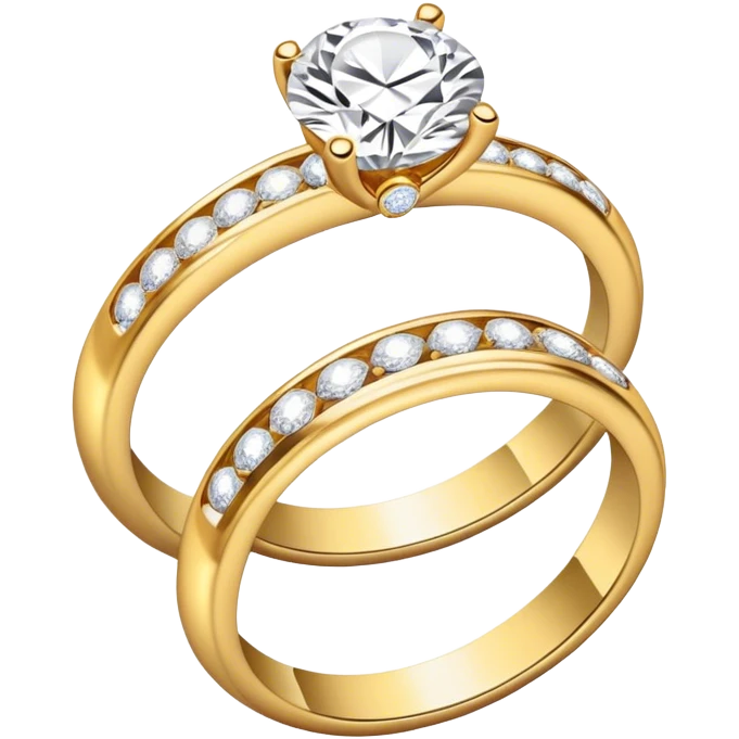 Wedding rings with diamonds emoji
