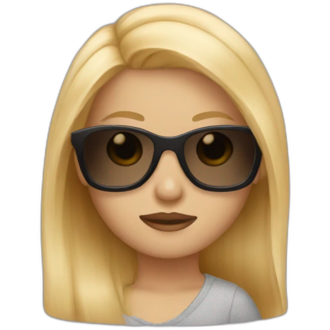 blonde hair and sunglasses emoji