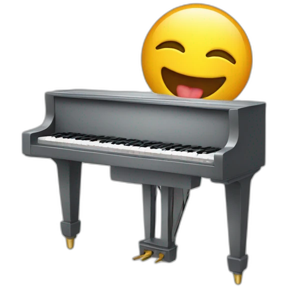 Chat qui fait du piano emoji