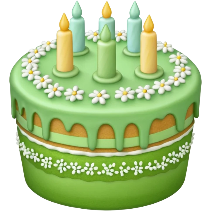 green cake emoji