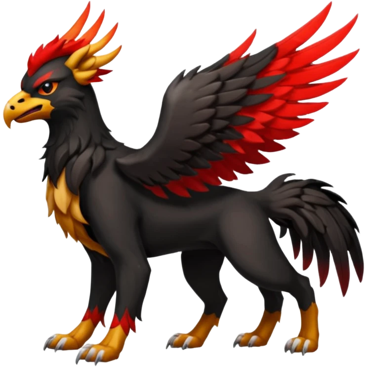 Houndoom-Gryphon-fusion (full body) emoji