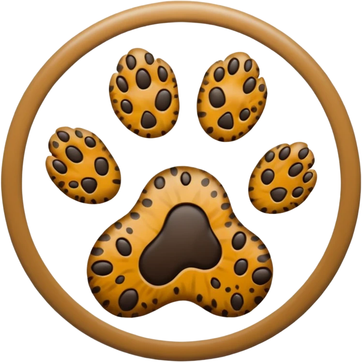 Cheetah paw print emoji
