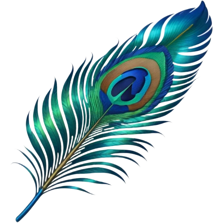 Single Peacock feather emoji