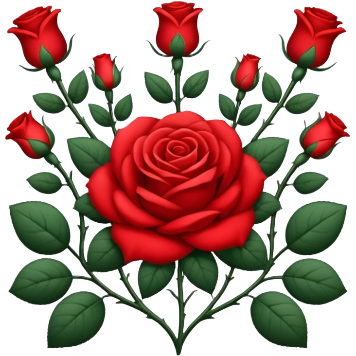 brasão com rosas condessa vermelha emoji