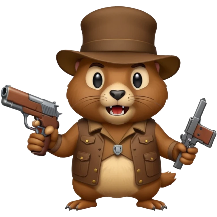 ANGRY gopher with gun emoji